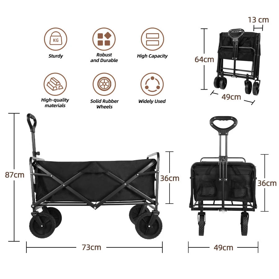 Carrito Multiuso Plegable Tu Aura - Heavy Duty